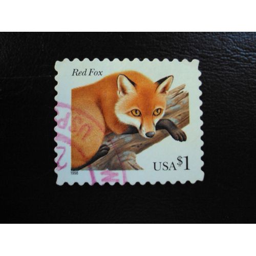 Etats-Unis...1$ U.S.A. Red Fox (Le Renard). Oblitéré.