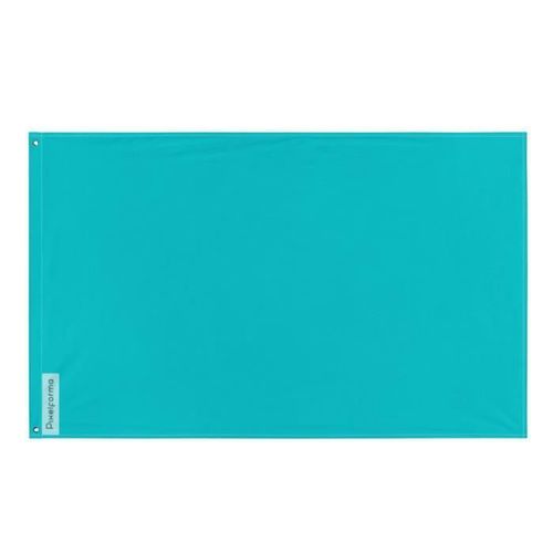Drapeau Bleu turquoise 96x144cm en polyester