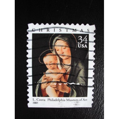Etats-Unis...34 U.S.A.Christmas.L.Costa.Philadelphia Museum Of Art.(Vierge & L'enfant Jésus). Oblitéré.