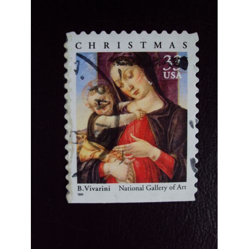 Etats-Unis...33 U.S.A Christmas.B.Vivarini.National Gallery Of Art.(Vierge & L'enfant Jésus). Oblitéré.