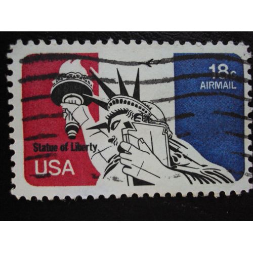 Etats-Unis...U.S.A.18c Airmail. Statue Of Liberty. Oblitéré.
