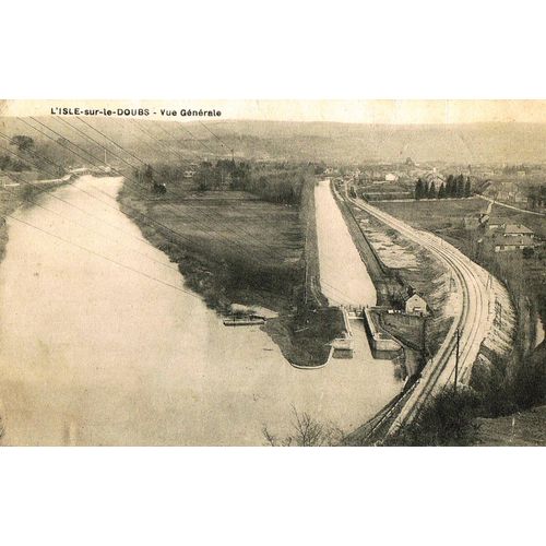 Carte Postale Ancienne, France, Doubs ( 25 ), L'isle Sur Le Doubs, Vue Générale