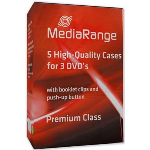 MediaRange Retail pack 3er-DVD-Box - Boîtier pour DVD - capacité : 3 CD/DVD (pack de 5)