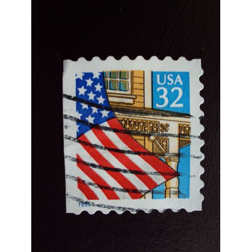 Etats-Unis...32cents U.S.A. Drapeau. Oblitéré.