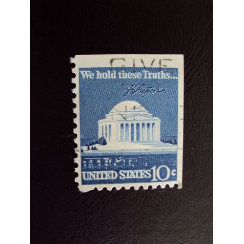 Etats-Unis...10cents United States..We Hold These Truths... T.Jefferson. Oblitéré.