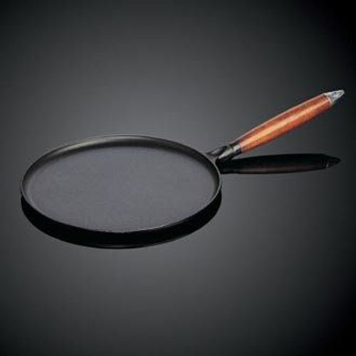 Staub Fonte - 1212823 - Crêpière - Noir - Manche Bois - 28 Cm