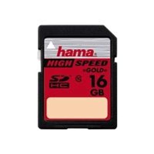 Hama High Speed Gold - Carte mémoire flash - 16 Go - Class 10 - SDHC