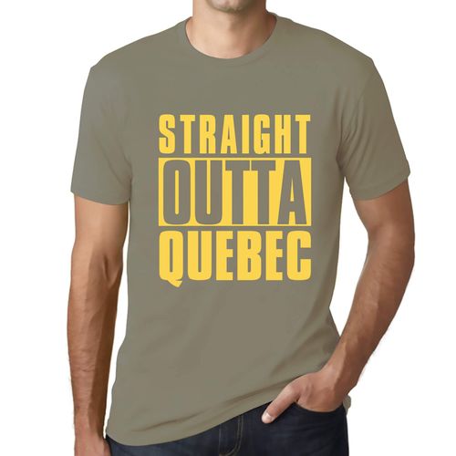 Homme Tee-Shirt Tout Droit Sorti Du Québec - Straight Outta Quebec - T-Shirt Graphique Éco-Responsable Vintage Cadeau Nouveauté