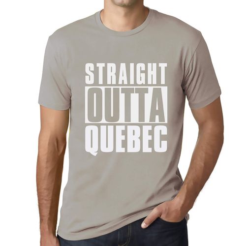Homme Tee-Shirt Tout Droit Sorti Du Québec - Straight Outta Quebec - T-Shirt Graphique Éco-Responsable Vintage Cadeau Nouveauté