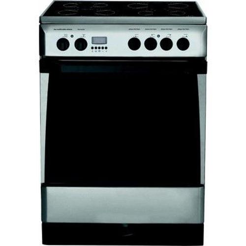 Indesit KN6I66AX - Cuisinière - pose libre - largeur : 60 cm - profondeur : 60 cm - hauteur : 85 cm - avec système auto-nettoyant - classe A - acier inoxydable