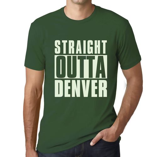 Homme Tee-Shirt Tout Droit Sorti De Denver - Straight Outta Denver - T-Shirt Graphique Éco-Responsable Vintage Cadeau Nouveauté