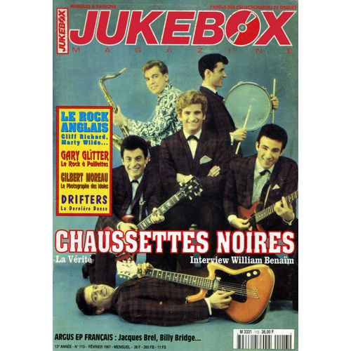 Jukebox Magazine 113   :  Les Chaussettes Noires - Gary Glitter - Drifters - Argus Des Vinyles