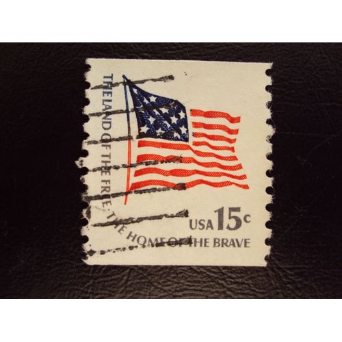 Etats-Unis...15cents U.S.A.Drapeau.The Land Of The Free.The Home Of The Brave. Oblitéré.