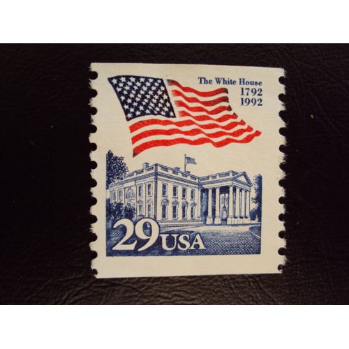 Etats-Unis...29 U.S.A.The White House (1792 - 1992) Le Drapeau & La Maison Blanche.