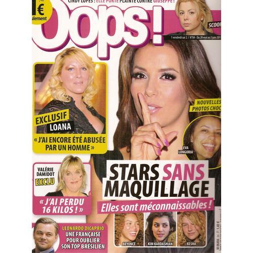 oops ! 084 stars sans maquillage, eva longoria, beyoncé, kesha, kim  kardashian, valérie damidot | Rakuten