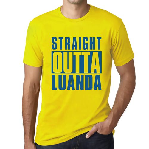 Homme Tee-Shirt Tout Droit Sorti De Luanda - Straight Outta Luanda - T-Shirt Graphique Éco-Responsable Vintage Cadeau Nouveauté