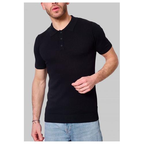 Polo Manches Courtes Noir Homme