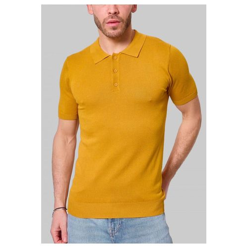 Polo Manches Courtes Jaune Homme