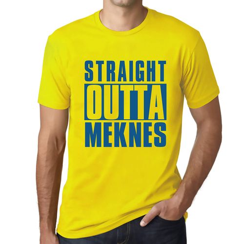 Homme Tee-Shirt Tout Droit Sorti De Meknès - Straight Outta Meknes - T-Shirt Graphique Éco-Responsable Vintage Cadeau Nouveauté