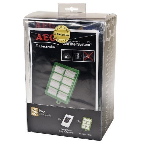 Aeg Electrolux - S-Bag Hepa Classic - 8x Sac Pour Aspirateur S-Bag Taille 201 - 1x Filtre Hepa H12