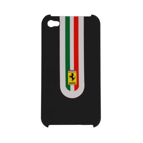 Ferrari Coque Arriere Noire Design Standale Pour Iphone 4