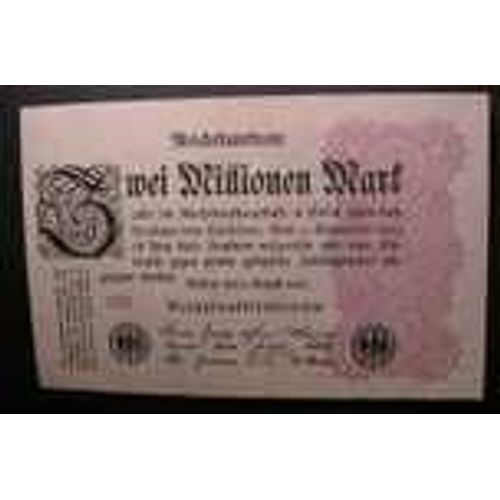 Allemagne = Billet Uniface  De 2 Millions De Marks, Année 1923.