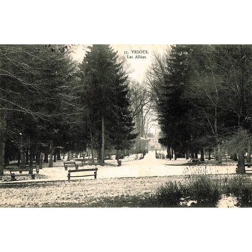 Carte Postale Ancienne, France, Haute Saône ( 70 ), Vesoul, Les Allées Sous La Neige