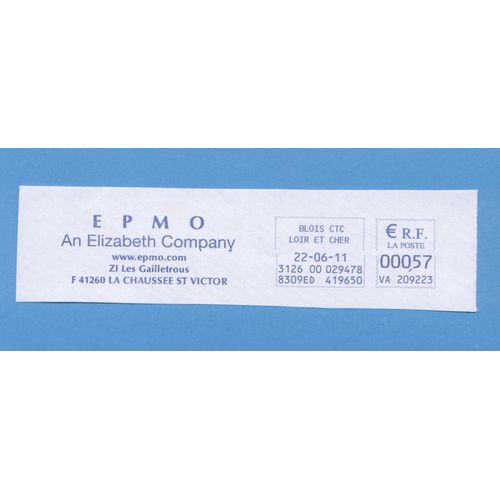 Ema Empreinte Machine À Affranchir Postage Meter Footprint Epmo An Elizabeth Company 0,57 Euro 22.06.11 France