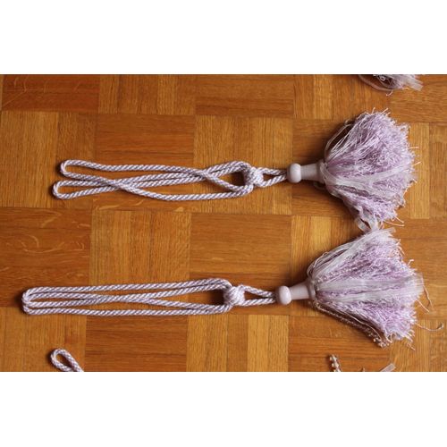 Lot De 4 Embrasses Mauve Clair Pour Rideaux