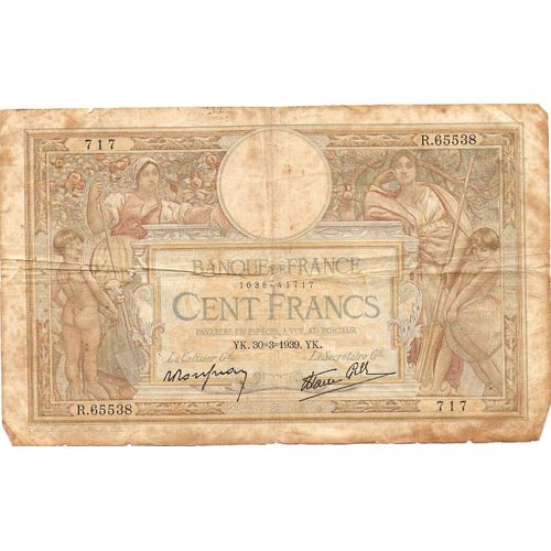 Le 100 Francs (Luc Olivier Merson) - Type 1906 Modifié (Nº25).