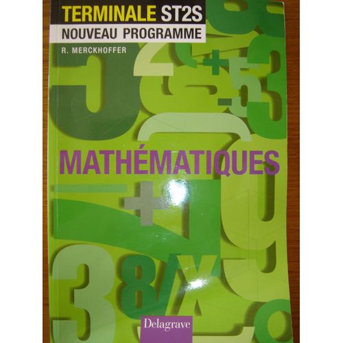 Terminale St2s Nouveau Programme Mathématiques