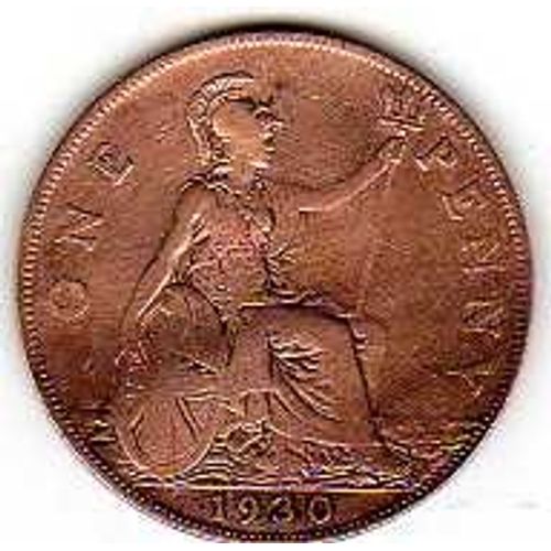 Pièce De Un Penny - Royaume-Uni- 1930