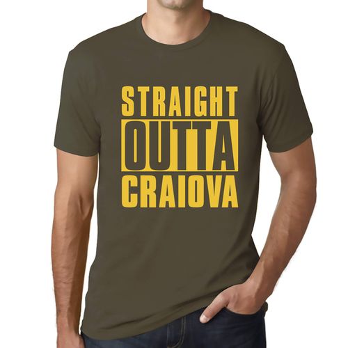 Homme Tee-Shirt Tout Droit Sorti De Craiova - Straight Outta Craiova - T-Shirt Graphique Éco-Responsable Vintage Cadeau Nouveauté