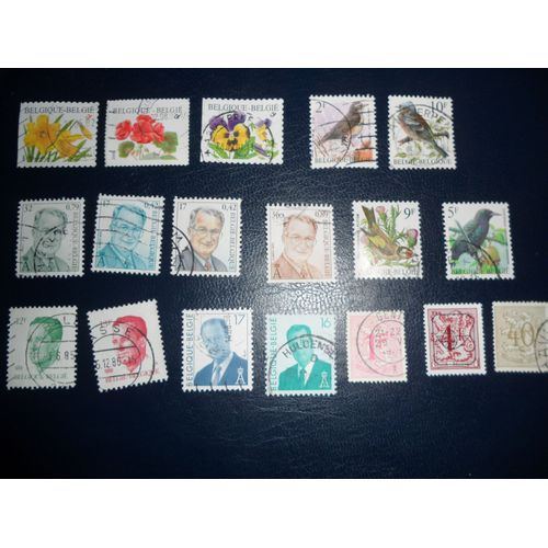 18 Timbres De Belgique Oblitérés