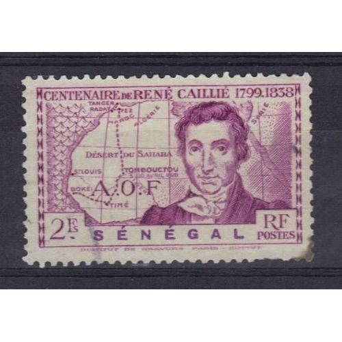 Senegal 1939 : Centenaire De La Mort De L'explorateur René Caillé - Timbre Oblitéré