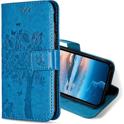 Coque Pour Oppo Reno4 Z 5g / Reno 4z 5g, Etui Protection Housse Premium En Cuir Pu, Antichoc ¿¿Tui ¿¿ Rabat Portefeuille Flip Case Pour Oppo Reno4 Z 5g / Reno 4z 5g (Bleu)