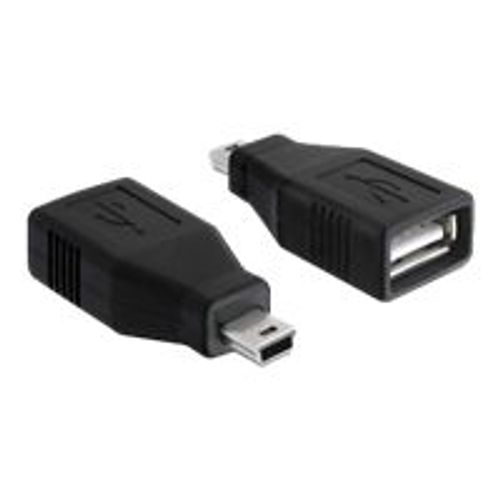 Delock USB adapter - Adaptateur USB - USB (F) pour mini-USB de type B (M) - USB 2.0 - noir