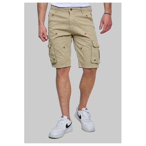 Short Cargo À Motifs Beige Homme