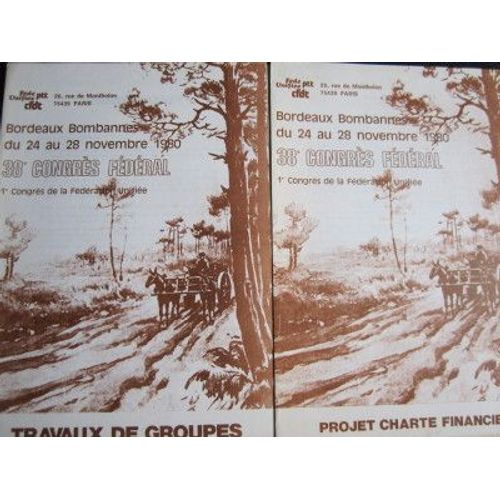 C.F.D.T. P.T.T. : Congrès 1980, 4 Fascicules (Rapport Général, Charte Financière, Travaux De Groupes