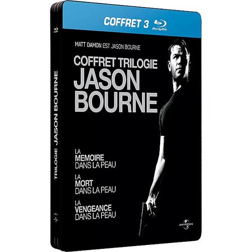 Jason Bourne - Coffret Trilogie : La Mémoire Dans La Peau + La Mort Dans La Peau + La Vengeance Dans La Peau - Pack Collector Boîtier Steelbook - Blu-Ray