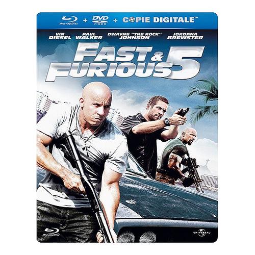 Fast & Furious 5 - Blu-Ray + Dvd - Édition Boîtier Steelbook