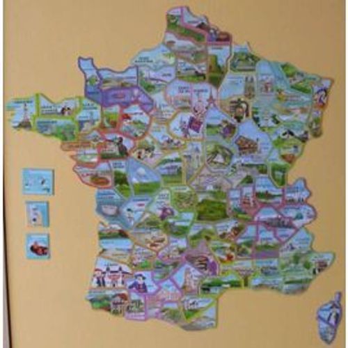 Lot De 3 Magnets / Aimants Au Choix Le Gaulois Carte Départements De France
