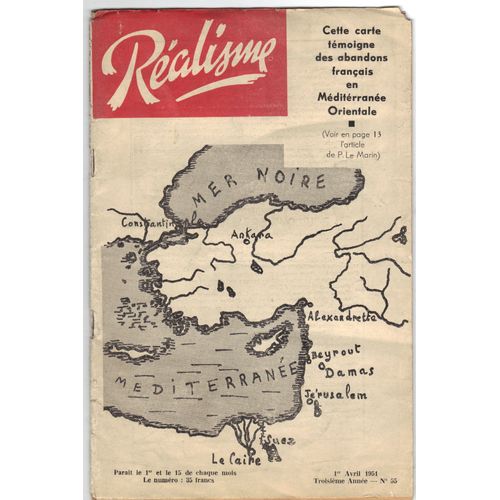 Réalisme N°55, 1er Avril 1951, H. Queuille, P. Le Marin, A. Joussain, J.M. Poullain, G. Clarel...