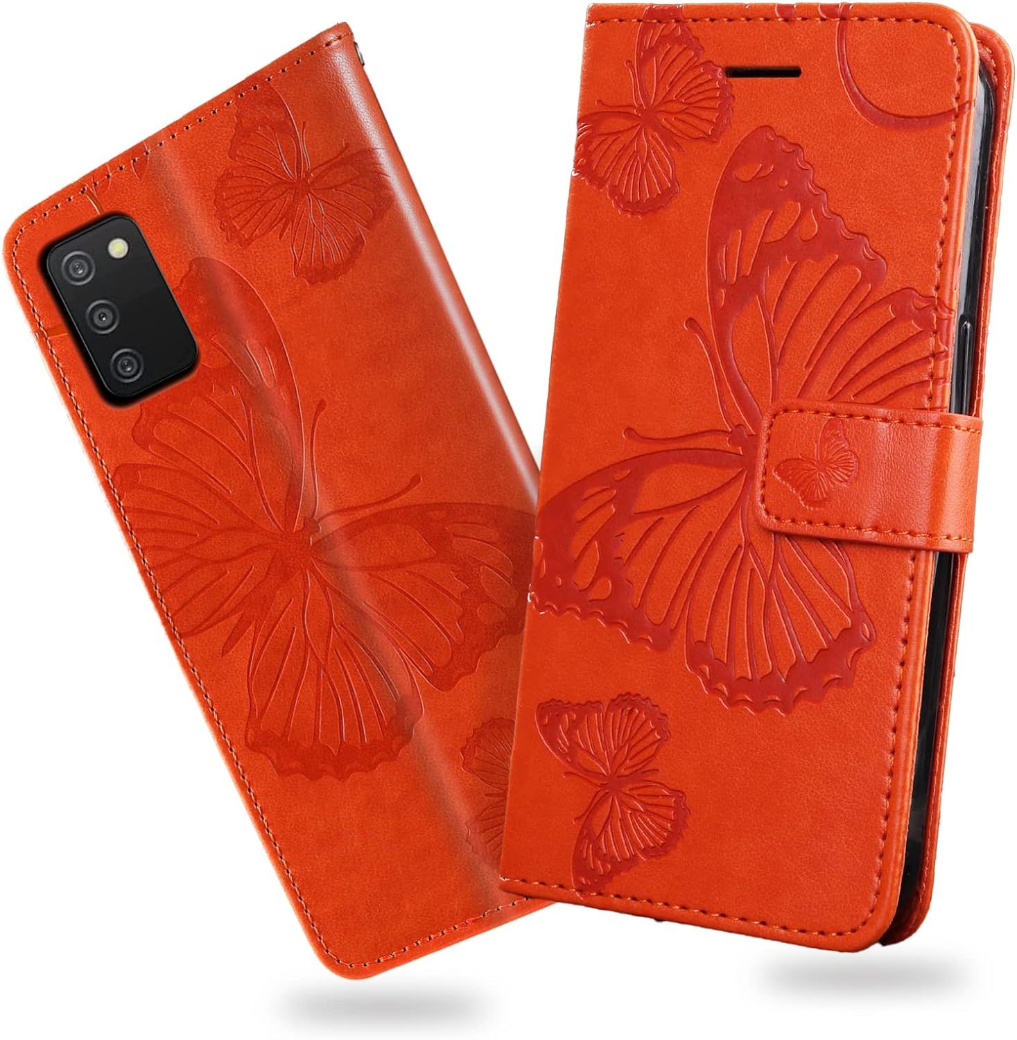 Coque Pour Galaxy A03s, Papillon Imprim Housse En Cuir Pu ...