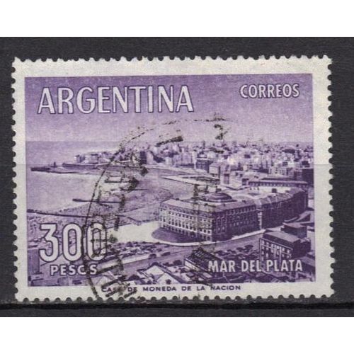 Argentine 1959 : Ville Et Port De Mar Del Plata - Timbre Oblitéré