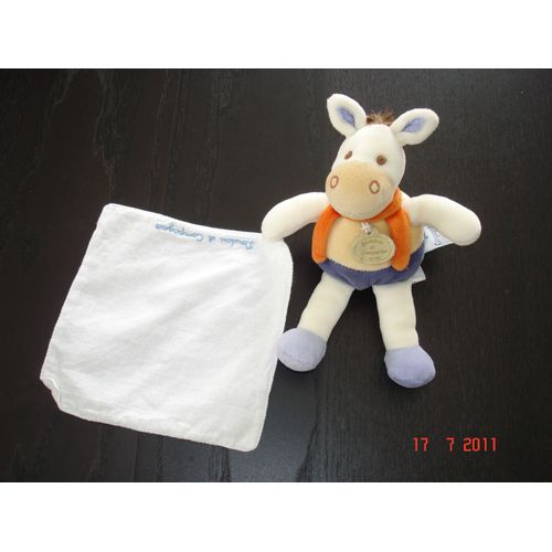 Peluche Doudou Cheval Ane Avec Son Mouchoir Doudou Et Compagnie