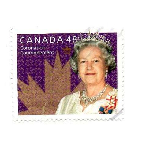 Timbre Canadien Commémoration Couronnement De La Reine 2003