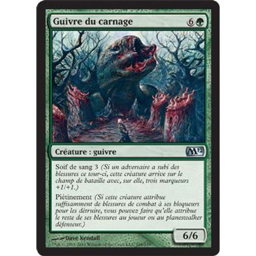 Guivre Du Carnage (Carnage Wurm) - Magic Mtg - M12 Vf Mint 168 - U