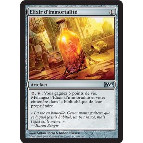Élixir D'immortalité (Elixir Of Immortality) - Magic Mtg - M12 Vf Mint 208 - U