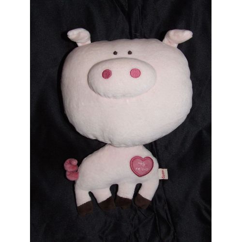 Cochon Dpam Doudou Rose Mauve Grelot Du Pareil Au Même Peluche My Friend  25 Cm